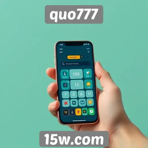 Interface do usuário do quo777 em dispositivos móveis